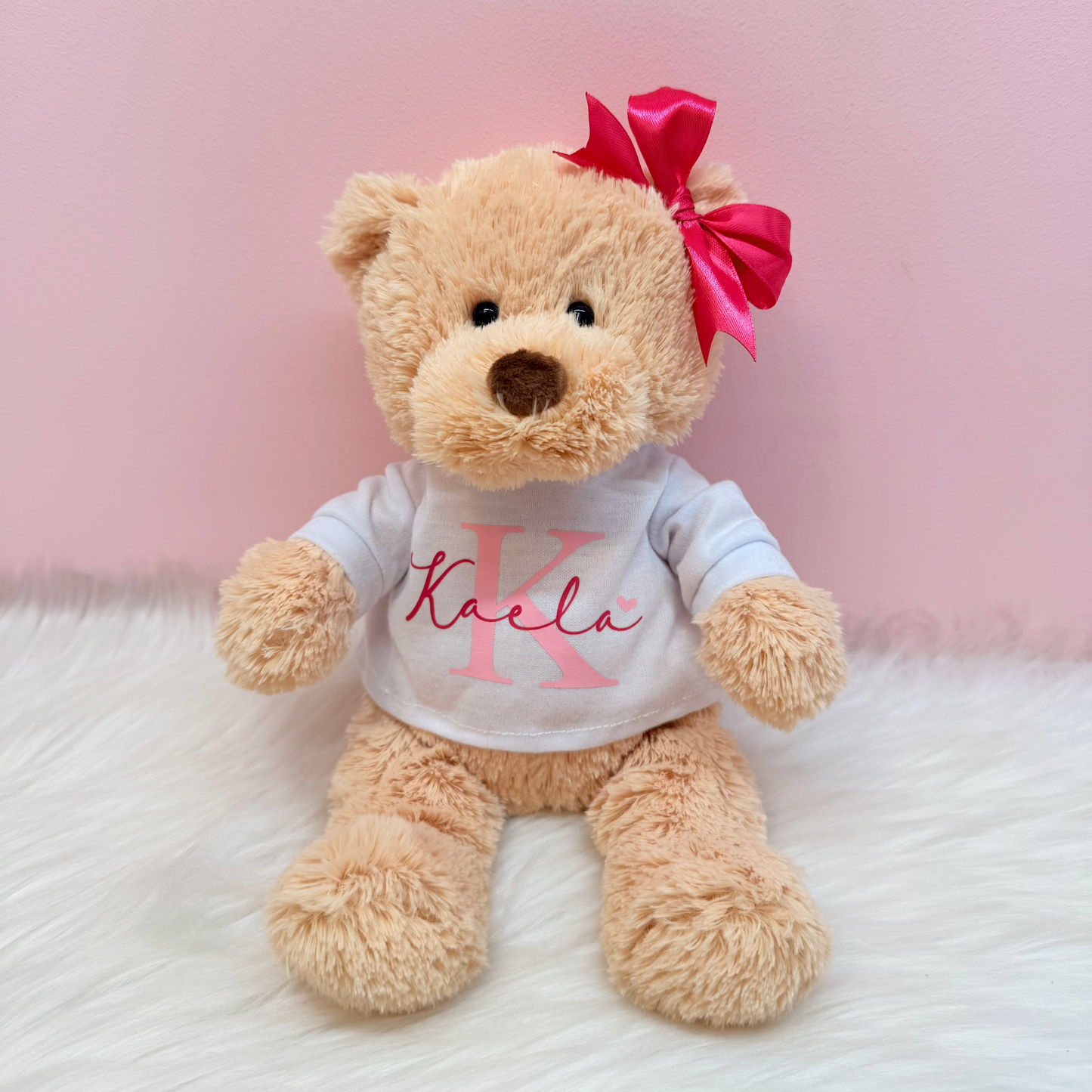 Osito de peluche con camiseta personalizada para niñas y bebes