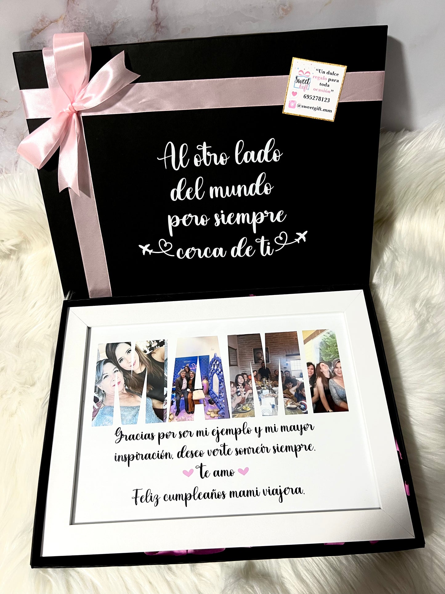 Cuadro con caja personalizada para mami