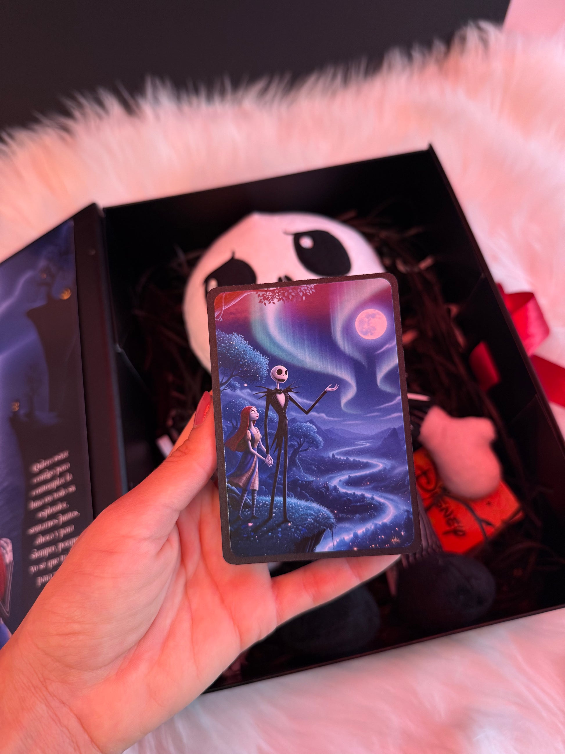 Tarjeta personalizada de Jack Skellington y Sally